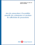 Circulaire de sollicitation de procurations