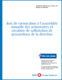 Circulaire de sollicitation de procurations