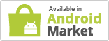 Available in Android Market Photo of an Android badge