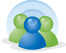 Photo of green instant messaging icon.