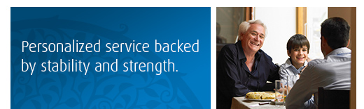What is private banking? (Photo of family sitting at a table smiling)