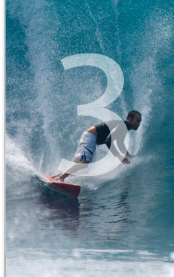 Photo of a man surfing