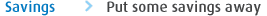Savings – Put some savings away