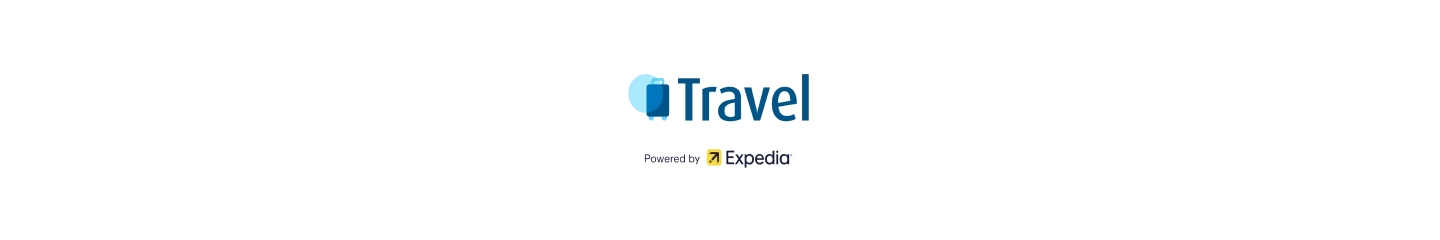 Partner logo, Travel, powered by Expedia
