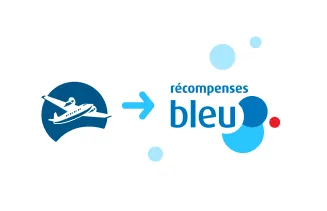 logo air miles transition au logo récompenses bleu