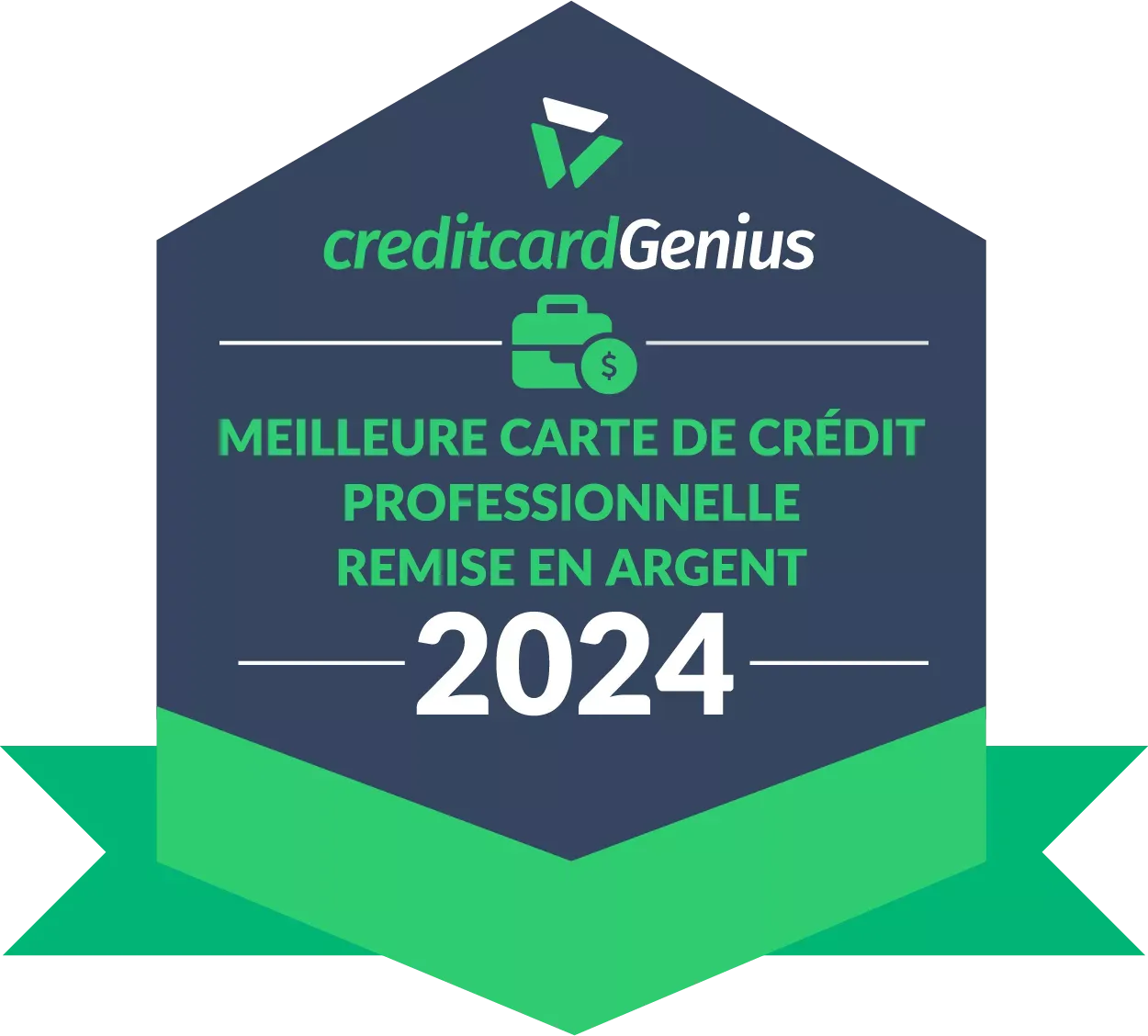 Logo de la meilleure carte de crédit professionelle remise en argent en 2024 de Credit Card Genius