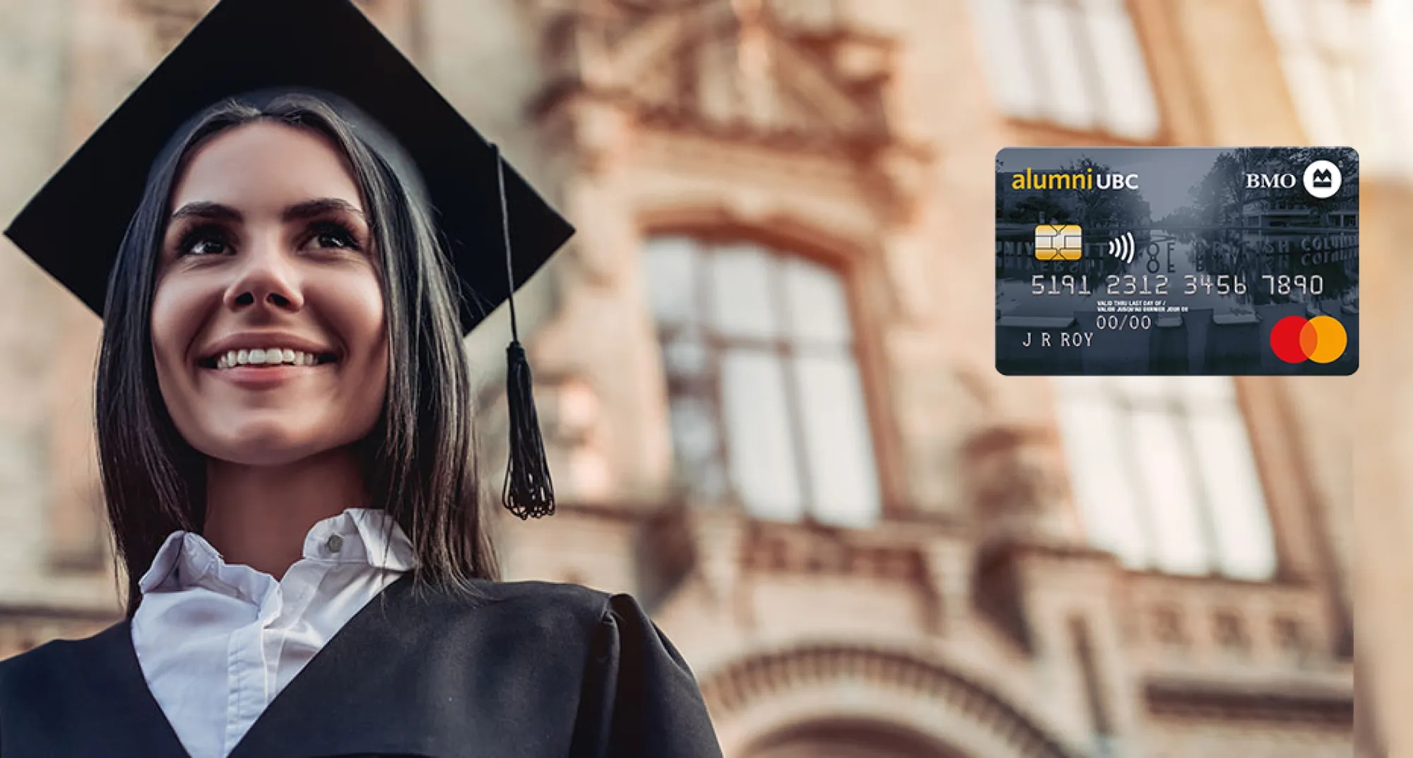 image of B M O alumni U B C Student Mastercard featuring the university logo