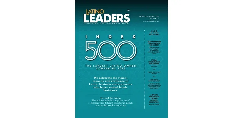 Latino Leaders Magazine cover, Index 500 release