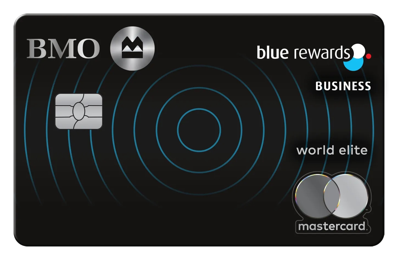 Image of new card
b m o blue rewards world elite business mastercard