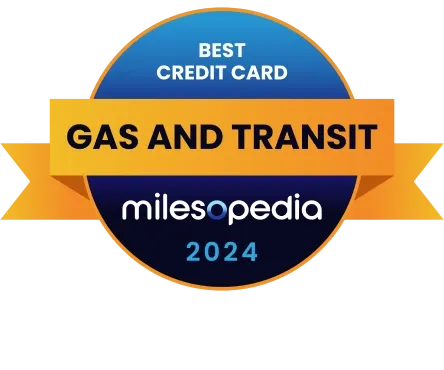 Milesopedia badge for the best gas and transit credit card in 2024