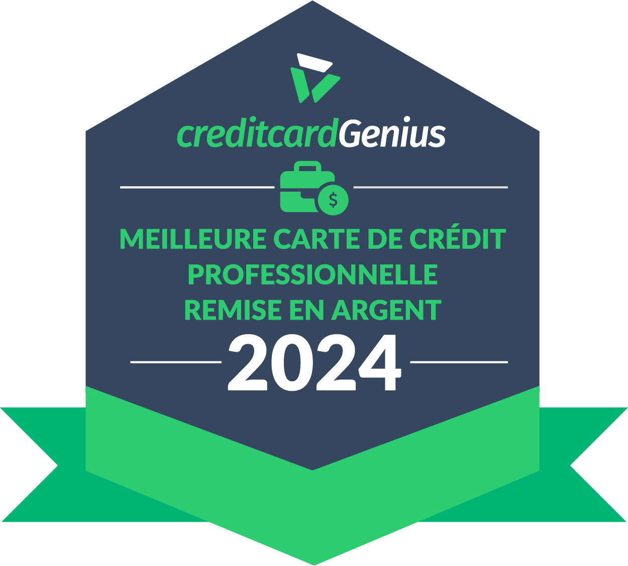 Logo de la meilleure carte de crédit professionelle remise en argent en 2024 de Credit Card Genius