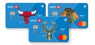 BMO Harris Bulls, Blackhawks and Bucks Debit Mastercards