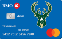 BMO Harris Bucks Debit Mastercard. This card is branded with the Milwaukee Bucks logo