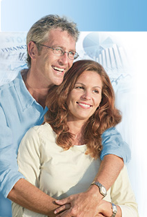 Smiling middle aged couple